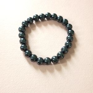 *Free with any Purchase* Blue Black Beaded Elastic Band Bracelet